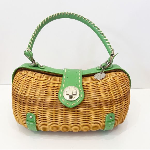 AEROSOLES Handbags - AEROSOLES Wicker Straw Basket Handbag